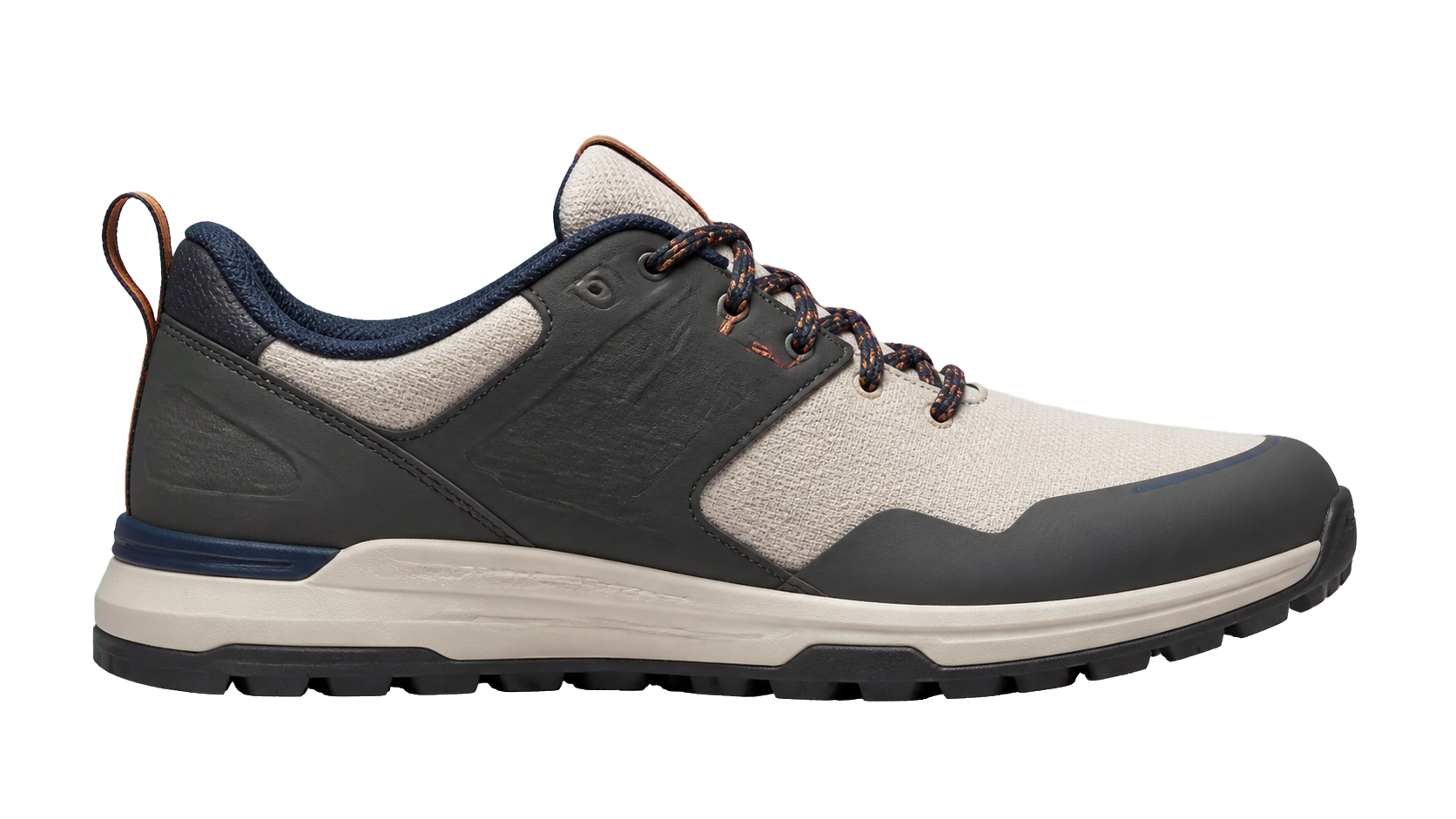 Solid-sole outdoor shoe for golf and trekking