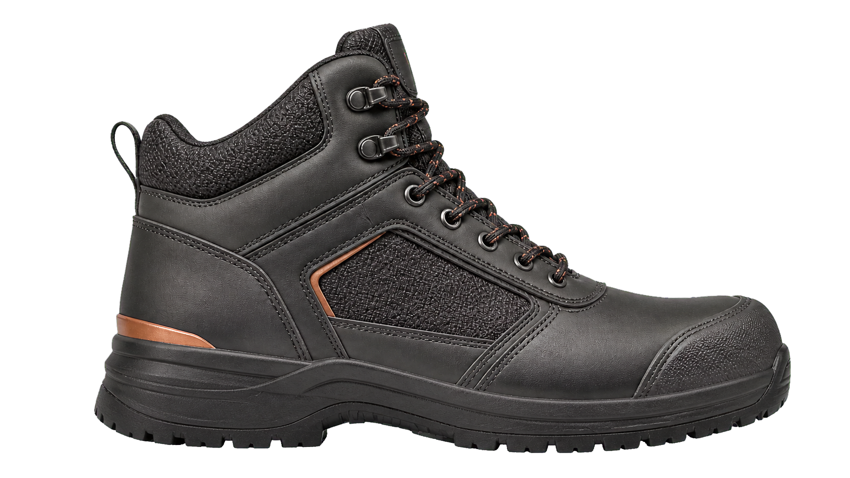 Solid-sole work and safety boot